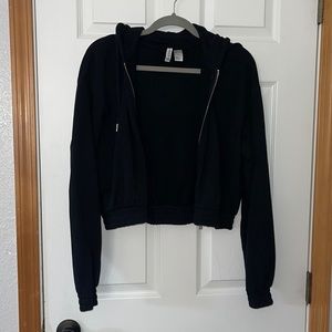 Cropped Zip Up Hoodie